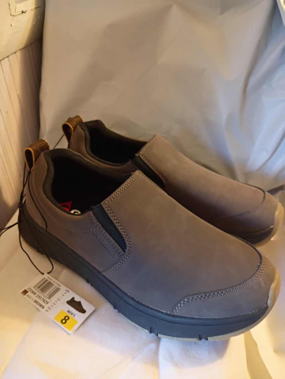 New! Gerry MOC II Slip On Casual Brown Shoes Men 8